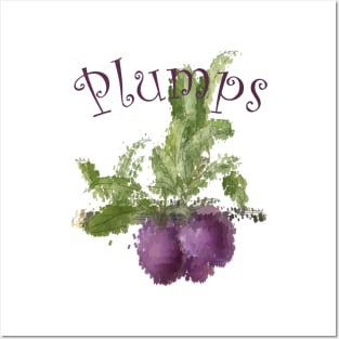 Three Plumps with Leaves Posters and Art